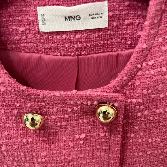 🩷NWOT🩷 MANGO Tweed Lady Jacket in XS - Picture 3 of 10